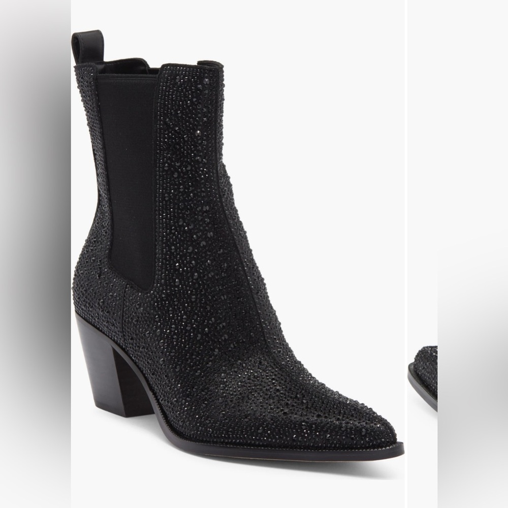 Dolce Vita Sparkling Black Ankle Boots